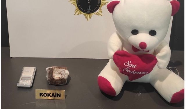 Oyuncak ayı içine gizlenen kokain ele geçirildi: 1 gözaltı