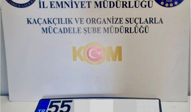 Samsun’da aracına sahte plaka takan şahıs yakalandı