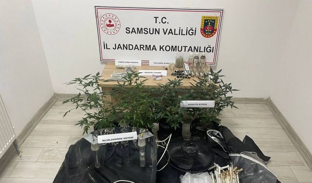 Samsun’da evdeki uyuşturucuya 1 gözaltı