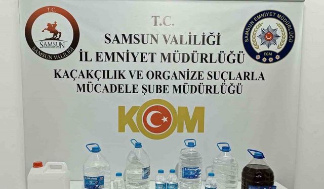 Samsun’da sahte içki operasyonu: 1 şahıs hakkında işlem başlatıldı