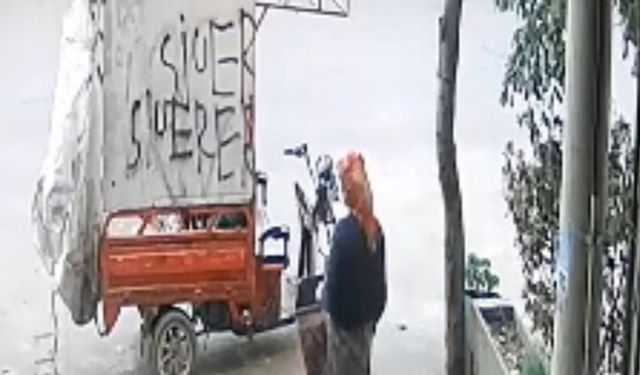 Sanayi sitesindeki hırsızlık güvenlik kamerasında