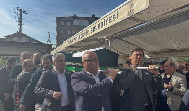 Bursa'da şehit babası son yolculuğuna uğurlandı