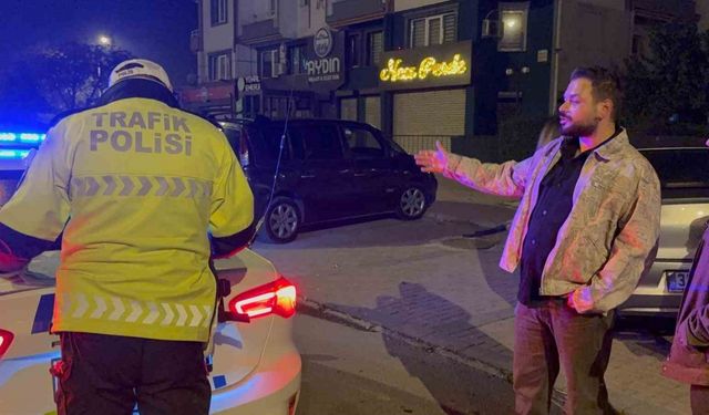 Şirket aracıyla alkollü yakalanan şahıs suçu poliste buldu