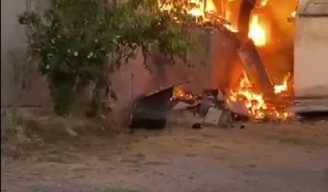 Sivas’ta korkutan yangın: 2 ev, 1 ahır ve samanlık zarar gördü