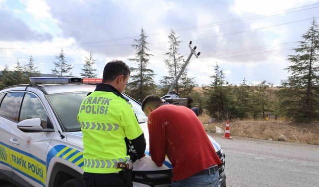 Tamir için getirilen araçla kaza yapan çırak yaralandı