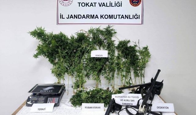 Tokat’ta jandarmadan eş zamanlı uyuşturucu operasyonu: 2 tutuklama