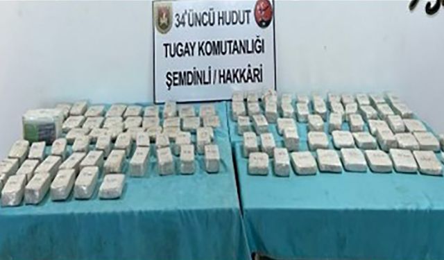 Van ve Hakkari’de 102 kilo 429 gram uyuşturucu ele geçirildi