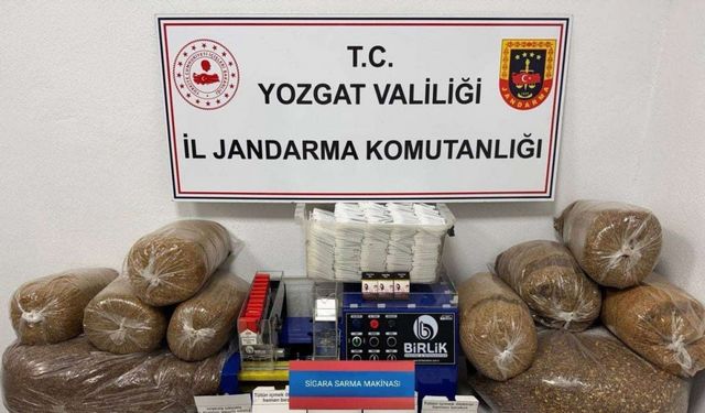 Yozgat’ta 10 bin 600 adet kaçak makaron ele geçirildi