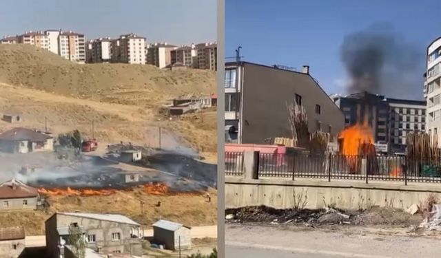 Yüksekova’da çıkan iki farklı yangın kontrol altına alındı