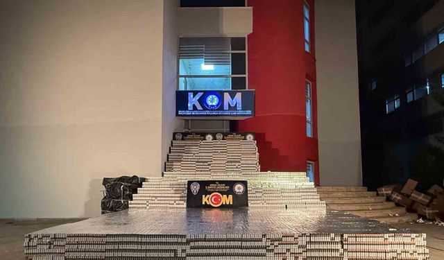 Adana’da 105 bin paket kaçak sigara ele geçirildi