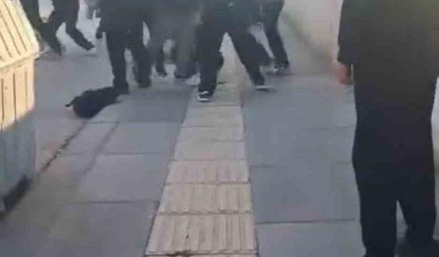 Ankara'da çıkan kavgada çocuk defalarca tekmelendi
