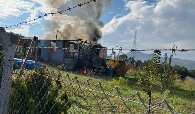 Bağ evinde korkutan yangın