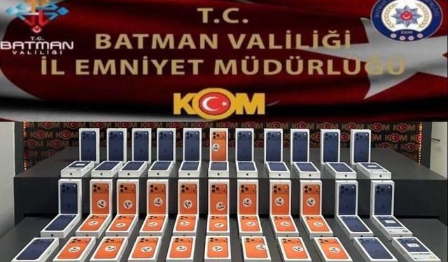 Batman’da 6,6 milyon TL değerinde kaçak telefon ele geçirildi