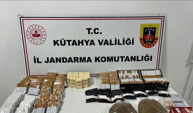 Kütahya’da binlerce bandrolsüz makaron ele geçirildi