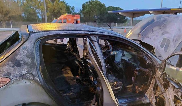 Lüleburgaz’da otomobil yangını