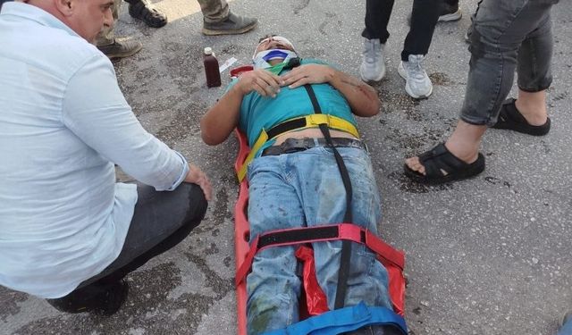 Motosiklet sulama kanalına düştü: 2 yaralı