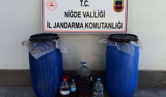 Niğde 322 litre el yapımı içki ele geçirildi