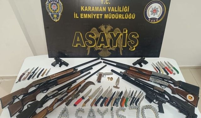 Polisin uygulamalarında tarihi eser ve ruhsatsız silahlar ele geçirildi: 8 tutuklama