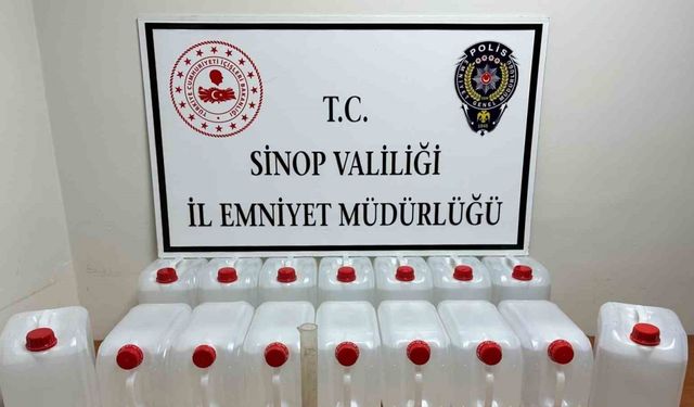 Sinop’ta 80 litre etil alkol ele geçirildi