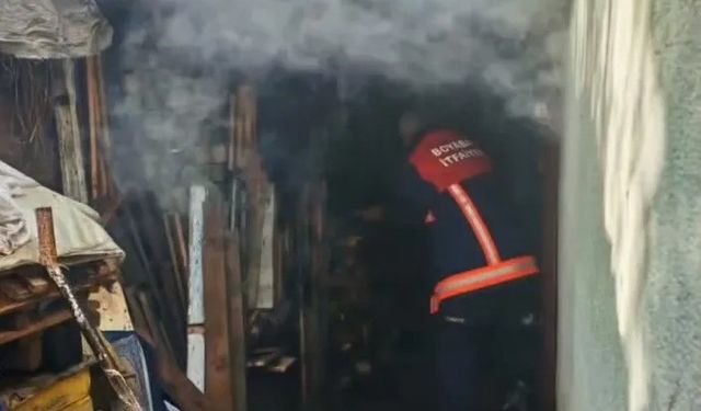 Sinop’ta odunlukta çıkan yangın korkuttu