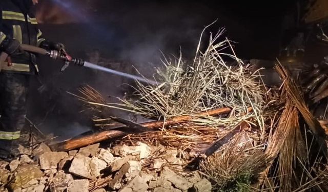 Tek katlı evdeki yangın korkuttu