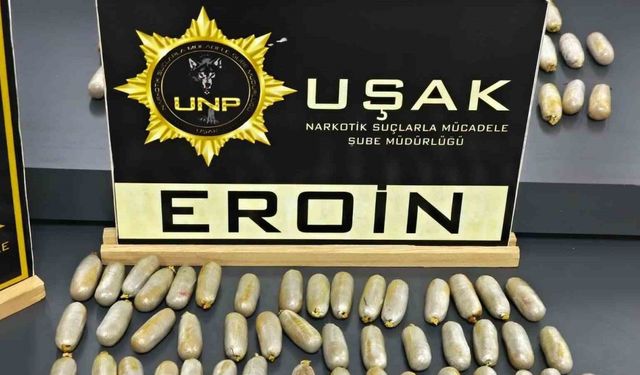 Uşak’ta midelerinde eroin taşıyan iki şüpheli tutuklandı