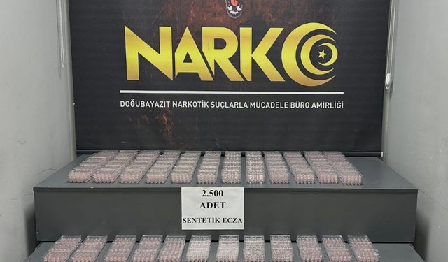 Ağrı’da tırda yüklü miktarda sentetik ecza yakalandı