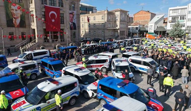 Aksaray’da emniyet ve jandarma araç filosuna 118 yeni araç katıldı