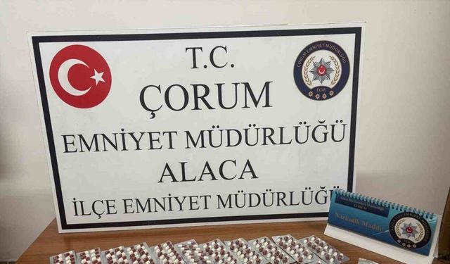 Çorum’da 266 adet sentetik ecza hapı ele geçirildi: 1 gözaltı