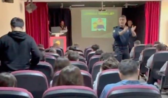 Eceabat’da emniyet ekiplerince öğrenciler bilgilendirildi