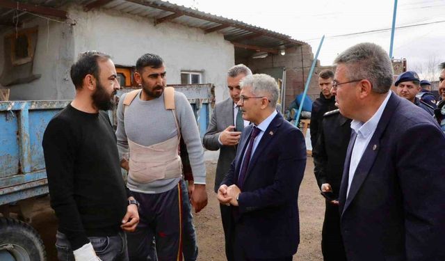 Halı saha kavgasının ardından Vali Çelik Kiledere’ye gitti