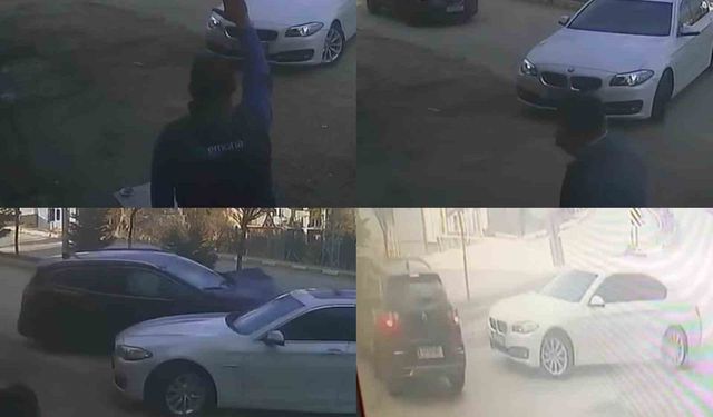 Hızla gelen araç, yola çıkan otomobile çarptı