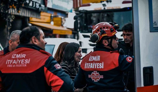 İş hanını alevler sardı, itfaiye 12 kişiyi kurtardı