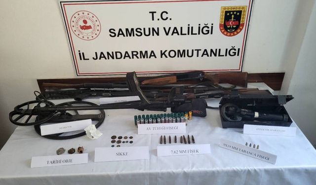 Jandarmadan silah ve tarihi eser operasyonu: 4 gözaltı