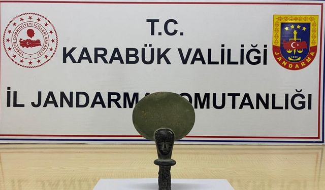 Karabük’te Antik Mısır dönemine ait heykel ele geçirildi
