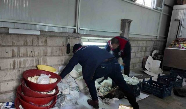Karaman’da son kullanma tarihi geçen peynir ve tereyağlarına el konuldu