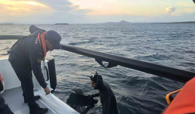 Karaya oturan tekne sahil güvenlik ekiplerince kurtarıldı