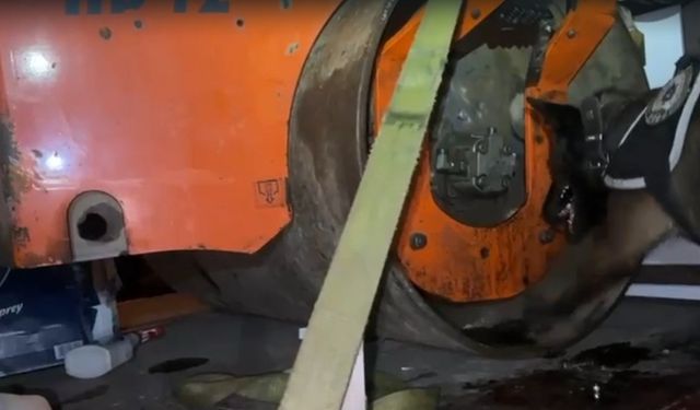 Kocaeli’de dev operasyon: Asfalt silindirinde 102 kilo metamfetamin bulundu