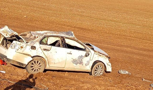 Kontrolden çıkan otomobil tarlaya uçtu: 1 yaralı