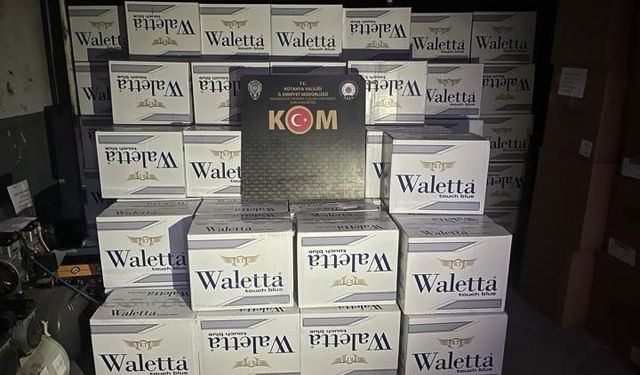 Kütahya'da bir araçta 5 milyon 190 bin boş makaron ele geçirildi