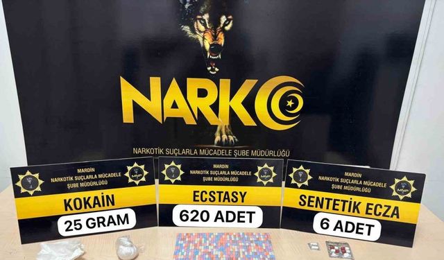 Mardin’de 620 adet uyuşturucu hap ele geçirildi