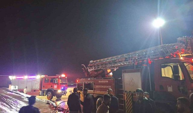 Mardin’de mısır kurutma tesisinde çıkan yangın söndürüldü