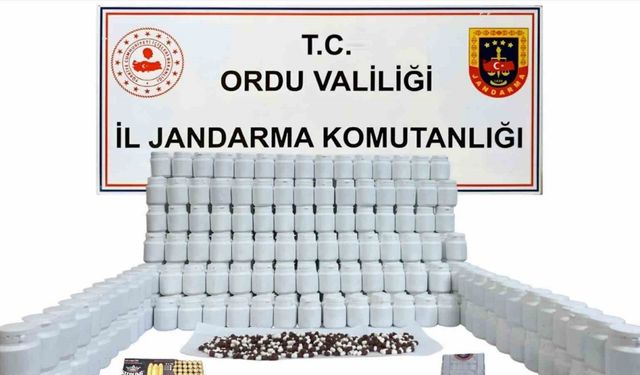 Ordu’da 17 bin 640 adet uyuşturucu hap ele geçirildi