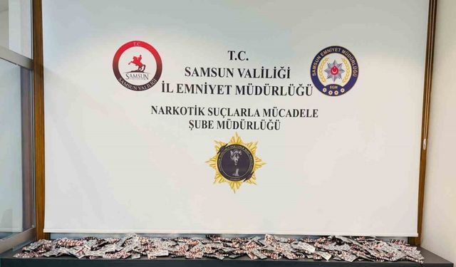 Samsun’da 10 bin adet uyuşturucu hap ele geçirildi