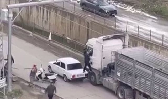 Samsun’da tır şoförüne sopayla saldırdılar