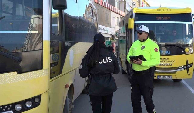Şehir içi ulaşım minibüsleri aralıksız denetleniyor