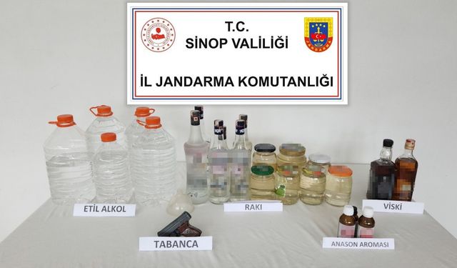 Sinop'ta kaçak alkol operasyonu: 3 gözaltı