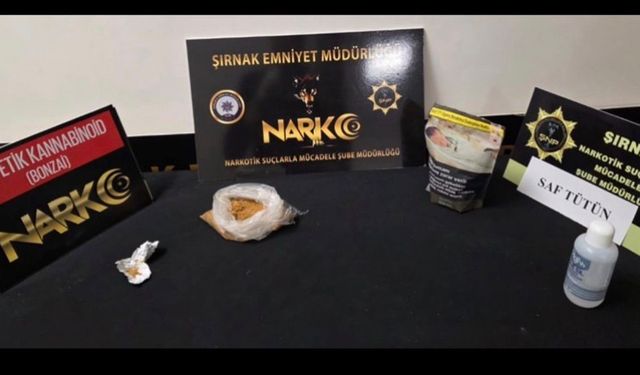 Şırnak'ta narkotik ve kaçakçılık operasyonu: 1 tutuklama