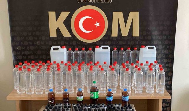 Sivas'ta kaçak alkol operasyonu