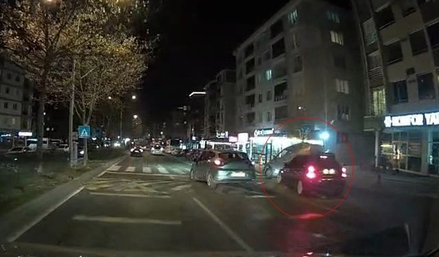 Tekirdağ’da kaza anı araç kamerasında: Park halindeki otomobili biçti